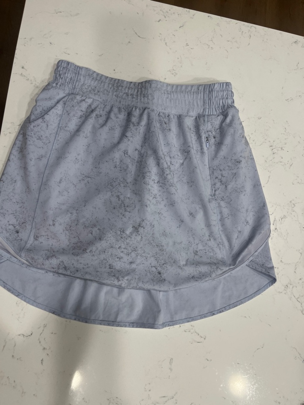 lululemon athletica light gray marbled athletic skort